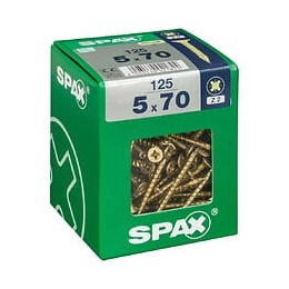 Lot De 125 Vis Acier Tête Fraisée Pozidriv Spax, Diam.5 Mm X L.70 Mm