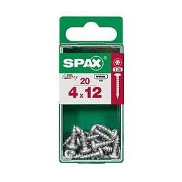 Lot De 20 Vis Acier Tête Ronde Pozidriv Spax, Diam.4 Mm X L.12 Mm