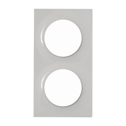 Odace Styl - Plaque Alu 2 postes - entraxe 71mm