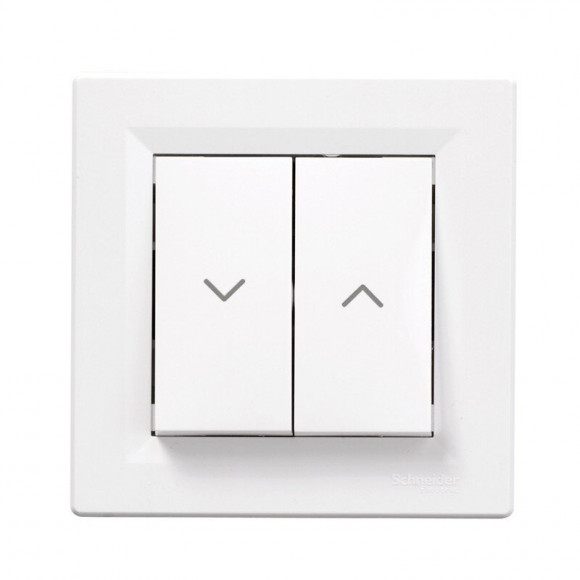Asfora - Interrupteur volets-roulants 2 boutons - Blanc
