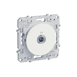 Odace, prise TV Blanc, à vis
