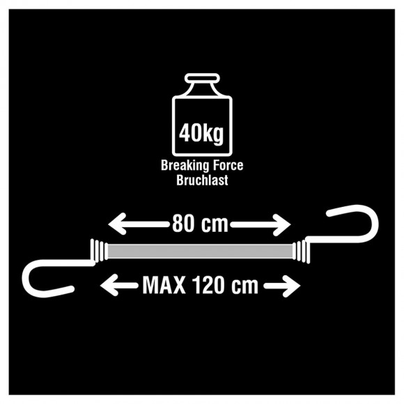 Tendeurs araignée avec 6 crochets inversés