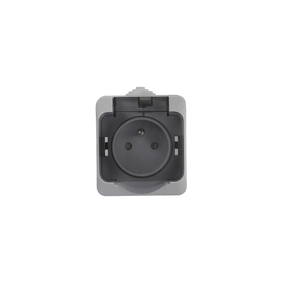 prise de courant 2 pôles + terre en saillie