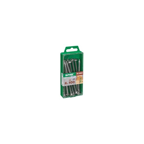 Lot De 10 Vis Acier Tête Fraisée Bombée Torx Spax, Diam.6 Mm X L.100 Mm