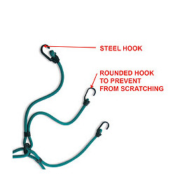 Tendeurs araignée avec 6 crochets inversés