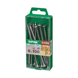 Lot De 10 Vis Acier Tête Fraisée Bombée Torx Spax, Diam.6 Mm X L.100 Mm