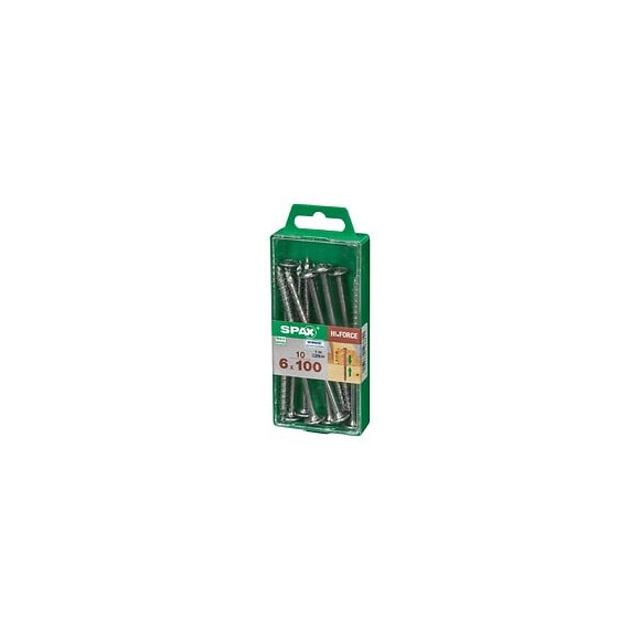 Lot De 10 Vis Acier Tête Fraisée Bombée Torx Spax, Diam.6 Mm X L.100 Mm