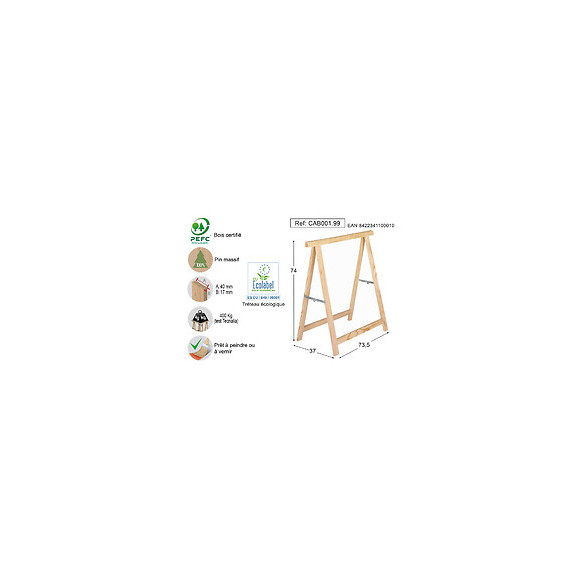 Tréteau pin standard section 40x17mm