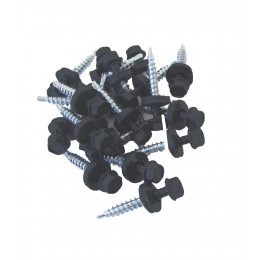 Fixations anthracite pour panneau tuiles acier par 100