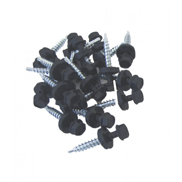 Fixations anthracite pour panneau tuiles acier par 100