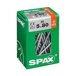 Lot De 50 Vis Acier Tête Fraisée Torx Spax, Diam.5 Mm X L.80 Mm