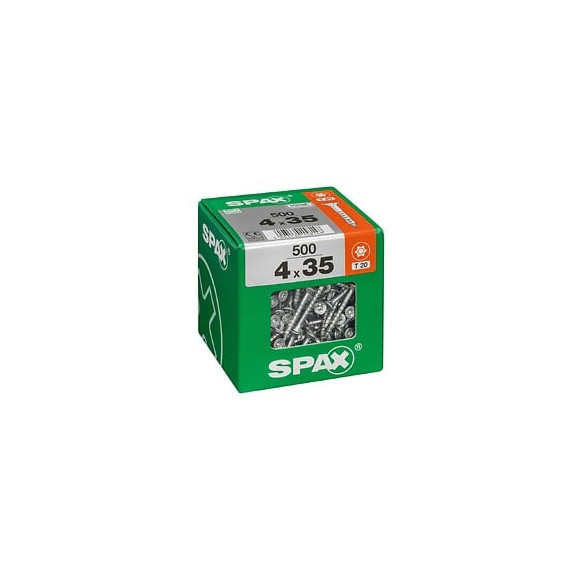 Lot De 500 Vis Acier Tête Fraisée Torx Spax, Diam.4 Mm X L.35 Mm
