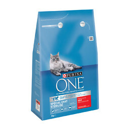 Croquettes chat adulte stérilisé - Boeuf et blé - 3kg