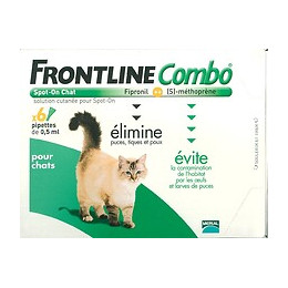 6 pipettes antiparasitaires FRONTLINE COMBO Spot-On chat