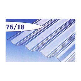Plaque ondulée en polycarbonate transparent 300x90cm