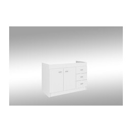 Sous-évier 2 portes et 3 tablettes blanc