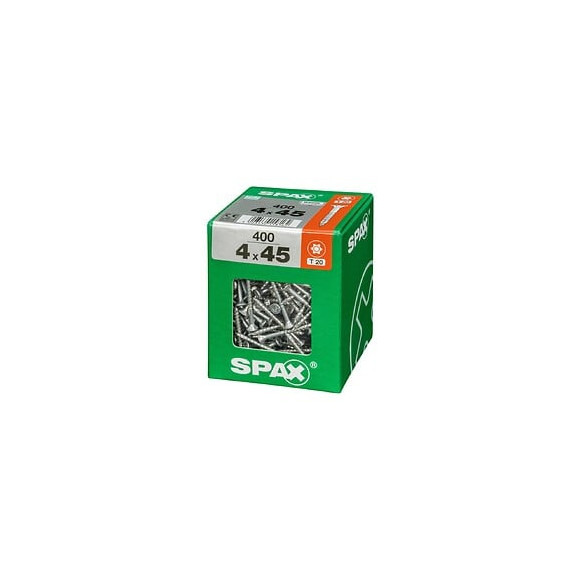 Lot De 400 Vis Acier Tête Fraisée Torx Spax, Diam.4 Mm X L.45 Mm