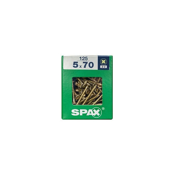 Lot De 125 Vis Acier Tête Fraisée Pozidriv Spax, Diam.5 Mm X L.70 Mm