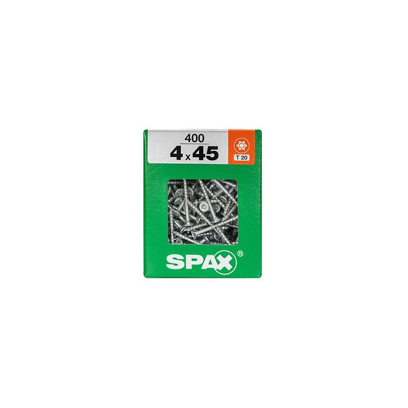 Lot De 400 Vis Acier Tête Fraisée Torx Spax, Diam.4 Mm X L.45 Mm
