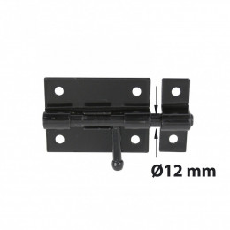 Verrou À Levier Verrou De Box + Gâche Diamètre 12 Mm Afbat, Acier Peint Noir