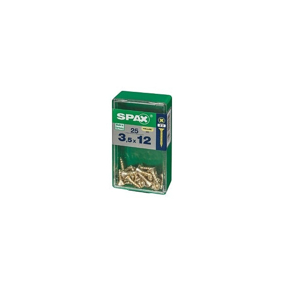 Lot De 25 Vis Acier Tête Fraisée Pozidriv Spax, Diam.3.5 Mm X L.12 Mm