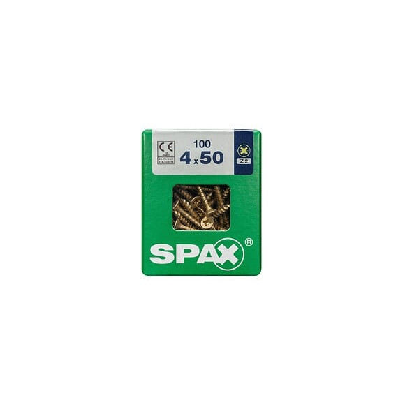 Lot De 100 Vis Acier Tête Fraisée Pozidriv Spax, Diam.4 Mm X L.50 Mm