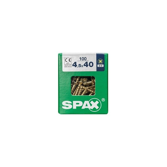 Lot De 100 Vis Acier Tête Fraisée Pozidriv Spax, Diam.4.5 Mm X L.40 Mm