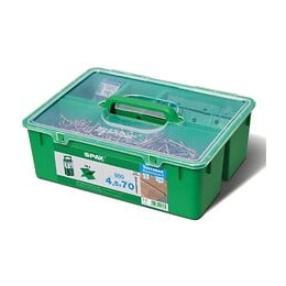 Kit Bois Résineux 4,5x70 Inox A2 - 850 Vis + 12 Espaceurs + 5 Embouts