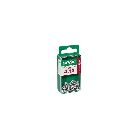 Lot De 20 Vis Acier Tête Ronde Pozidriv Spax, Diam.4 Mm X L.12 Mm