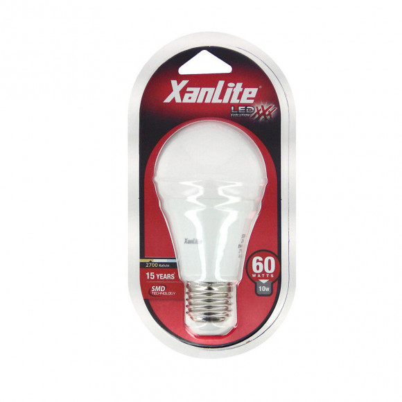 Ampoule Led A60, Culot E27, 9w Cons. (60w Eq.), Lumière Blanc Chaud