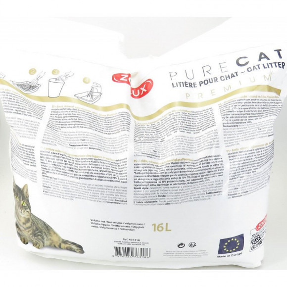Litière Minérale Agglomérante Premium.  Pour Chat 16l - Zolux - Zo-476318