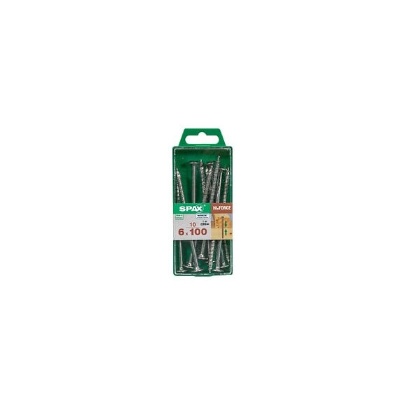 Lot De 10 Vis Acier Tête Fraisée Bombée Torx Spax, Diam.6 Mm X L.100 Mm