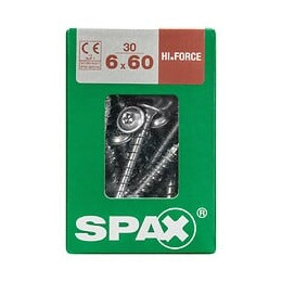 Lot De 30 Vis Acier Tête Fraisée Bombée Torx Spax, Diam.6 Mm X L.60 Mm