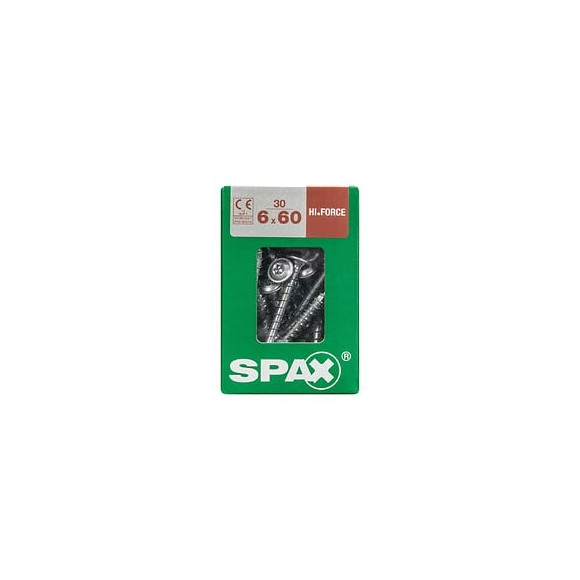 Lot De 30 Vis Acier Tête Fraisée Bombée Torx Spax, Diam.6 Mm X L.60 Mm