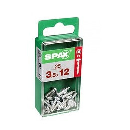 Lot De 25 Vis Acier Tête Ronde Torx Spax, Diam.3.5 Mm X L.12 Mm