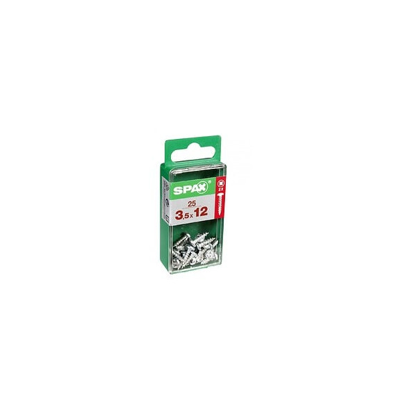 Lot De 25 Vis Acier Tête Ronde Torx Spax, Diam.3.5 Mm X L.12 Mm
