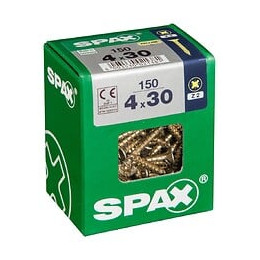 Lot De 150 Vis Acier Tête Fraisée Pozidriv Spax, Diam.4 Mm X L.30 Mm