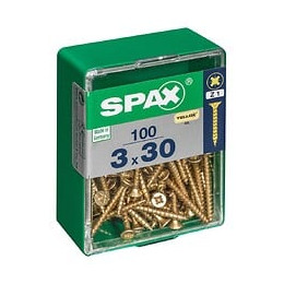Lot De 100 Vis Acier Tête Fraisée Pozidriv Spax, Diam.3 Mm X L.30 Mm