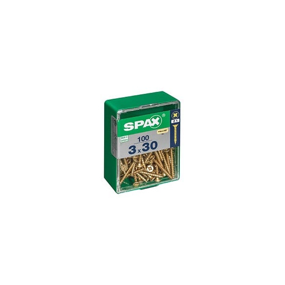 Lot De 100 Vis Acier Tête Fraisée Pozidriv Spax, Diam.3 Mm X L.30 Mm