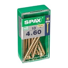 Lot De 10 Vis Acier Tête Fraisée Pozidriv Spax, Diam.4 Mm X L.60 Mm