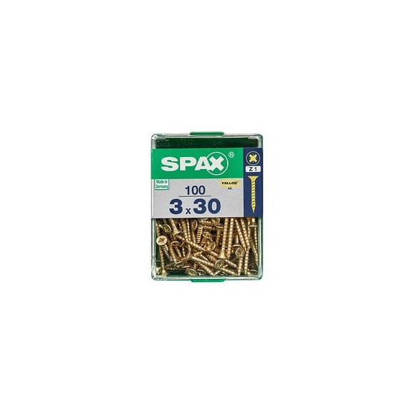 Lot De 100 Vis Acier Tête Fraisée Pozidriv Spax, Diam.3 Mm X L.30 Mm