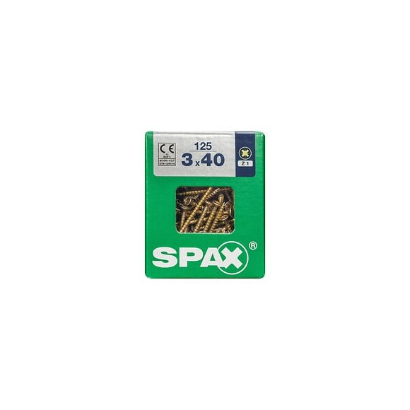 Lot De 125 Vis Acier Tête Fraisée Pozidriv Spax, Diam.3 Mm X L.40 Mm