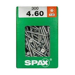 Lot De 300 Vis Acier Tête Fraisée Torx Spax, Diam.4 Mm X L.60 Mm