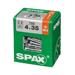 Lot De 150 Vis Acier Tête Fraisée Torx Spax, Diam.4 Mm X L.35 Mm