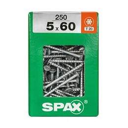 Lot De 250 Vis Acier Tête Fraisée Torx Spax, Diam.5 Mm X L.60 Mm