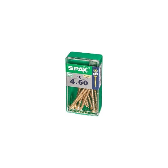 Lot De 10 Vis Acier Tête Fraisée Pozidriv Spax, Diam.4 Mm X L.60 Mm