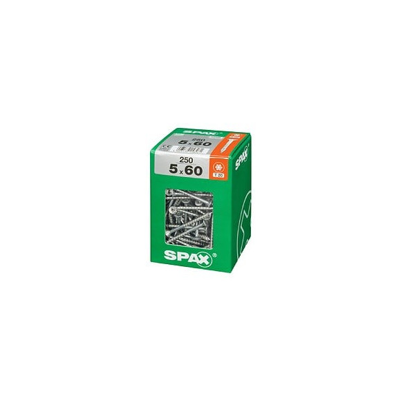 Lot De 250 Vis Acier Tête Fraisée Torx Spax, Diam.5 Mm X L.60 Mm
