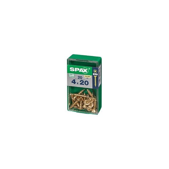 Lot De 20 Vis Acier Tête Fraisée Pozidriv Spax, Diam.4 Mm X L.20 Mm