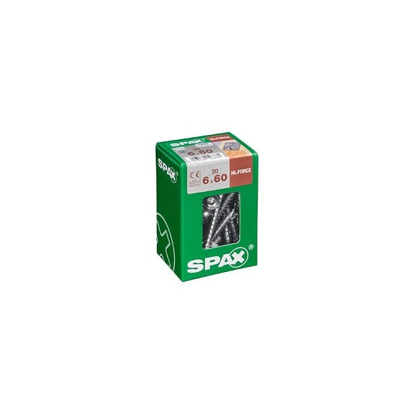 Lot De 30 Vis Acier Tête Fraisée Bombée Torx Spax, Diam.6 Mm X L.60 Mm