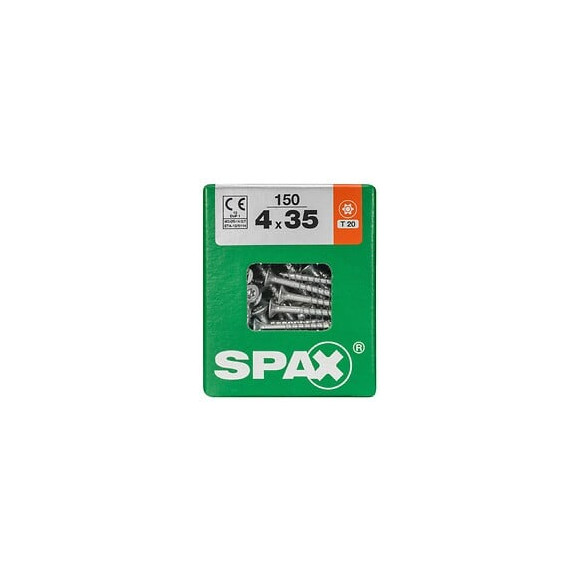Lot De 150 Vis Acier Tête Fraisée Torx Spax, Diam.4 Mm X L.35 Mm